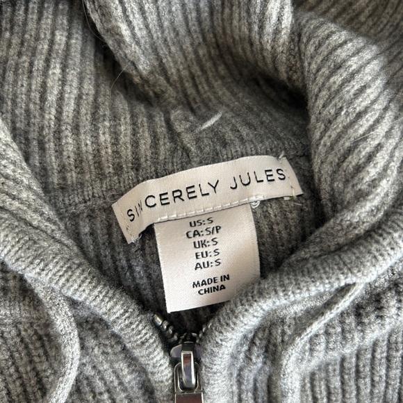 Set! Sincerely Jules Gray Ribbed Knitwear - Picture 3 of 5